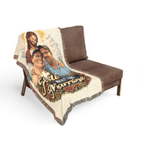 Load image into Gallery viewer, Jesus Bless This Marriage Woven Blanket — Faithful Wedding &amp; Anniversary Throw