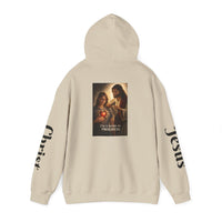 Load image into Gallery viewer, Female "I'm a Work in Progress" Jesus &amp; Sacred Heart Pullover Hoodie