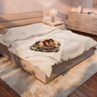 Load image into Gallery viewer, Jesus Bless This Child Velveteen Blanket — Soft Plush Baby Throw