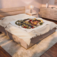 Load image into Gallery viewer, Jesus Bless This Child Velveteen Blanket — Soft Plush Baby Throw