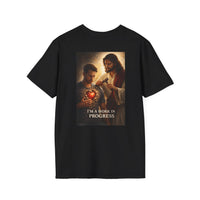 Load image into Gallery viewer, Male 'I'm a Work in Progress' Sacred Heart Jesus Graphic T-Shirt