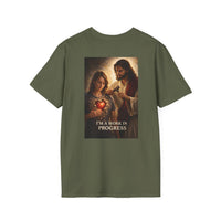 Load image into Gallery viewer, Female 'I'm a Work in Progress' Sacred Heart Jesus Graphic T-Shirt