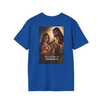 Load image into Gallery viewer, Female 'I'm a Work in Progress' Sacred Heart Jesus Graphic T-Shirt
