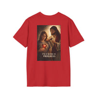 Load image into Gallery viewer, Female 'I'm a Work in Progress' Sacred Heart Jesus Graphic T-Shirt
