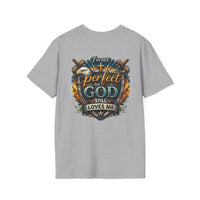 Load image into Gallery viewer, Male "I'm Not Perfect But God Still Loves Me" Christian Graphic T-Shirt