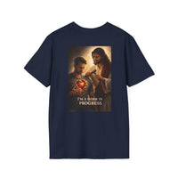 Load image into Gallery viewer, Male 'I'm a Work in Progress' Sacred Heart Jesus Graphic T-Shirt