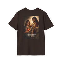 Load image into Gallery viewer, Female 'I'm a Work in Progress' Sacred Heart Jesus Graphic T-Shirt