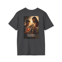 Load image into Gallery viewer, Male 'I'm a Work in Progress' Sacred Heart Jesus Graphic T-Shirt