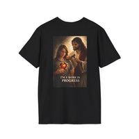 Load image into Gallery viewer, Female 'I'm a Work in Progress' Sacred Heart Jesus Graphic T-Shirt