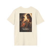 Load image into Gallery viewer, Male 'I'm a Work in Progress' Sacred Heart Jesus Graphic T-Shirt