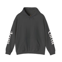 Load image into Gallery viewer, Male "I'm a Work in Progress" Jesus &amp; Sacred Heart Pullover Hoodie