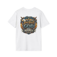 Load image into Gallery viewer, Male "I'm Not Perfect But God Still Loves Me" Christian Graphic T-Shirt