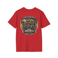Load image into Gallery viewer, Male "I'm Not Perfect But God Still Loves Me" Christian Graphic T-Shirt