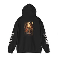 Load image into Gallery viewer, Female "I'm a Work in Progress" Jesus &amp; Sacred Heart Pullover Hoodie